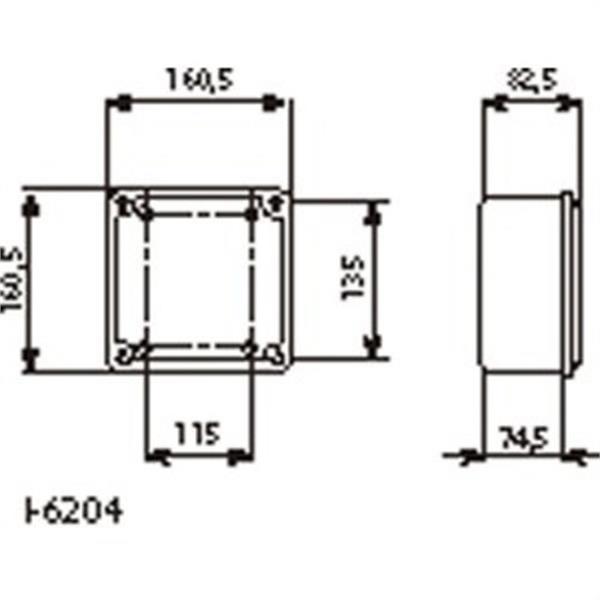 BJC I-6204 Caja 150x150x70 ciega serie Mariner