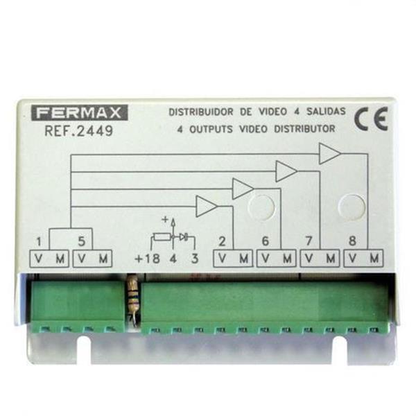 FERMAX 2449 Distribuidor video para 4 monitores 2/4 salidas