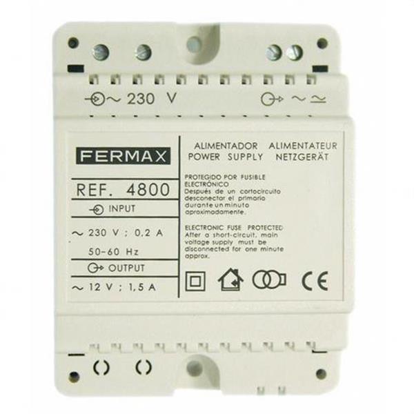 FERMAX 4800 Alimentador 12VAC/1,5A DIN4