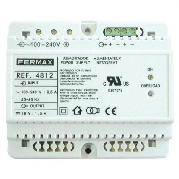 FERMAX 4812 Alimentador 18VDC-1,5A DIN6