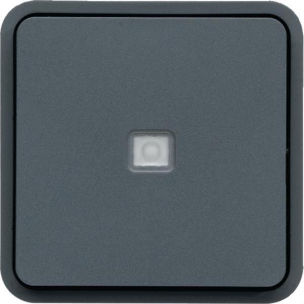 HAGER WNA021 Pulsador inversor estanca con indicador luminoso gris