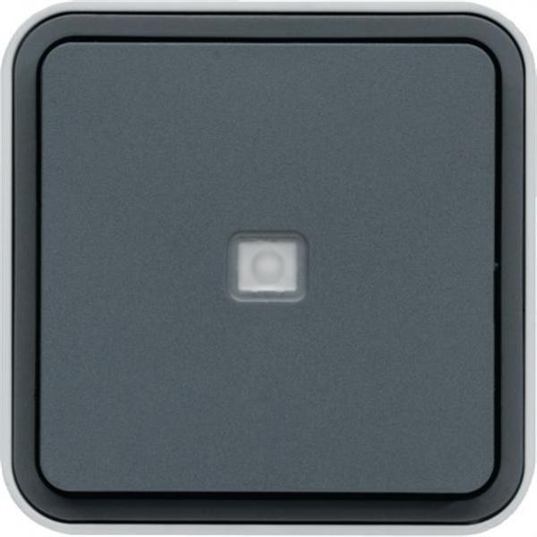 HAGER WNC021 Pulsador inversor estanca con indicador luminoso superficie gris
