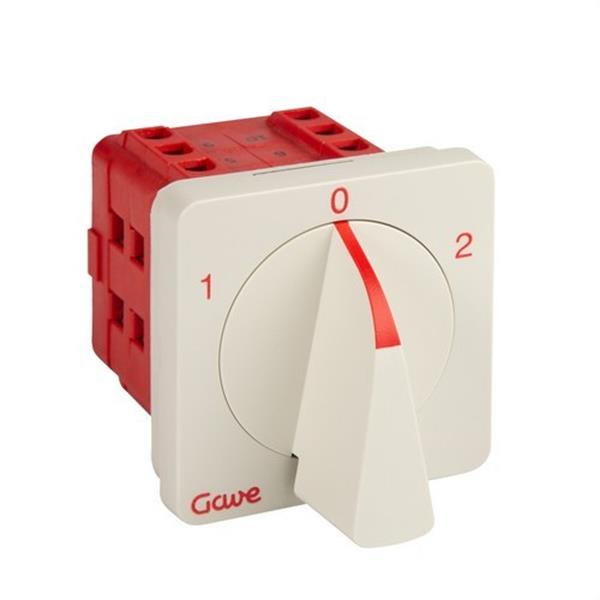 GAVE A-5622100 Conmutador 1-0-2 3P 25A calibre 1 montaje 0