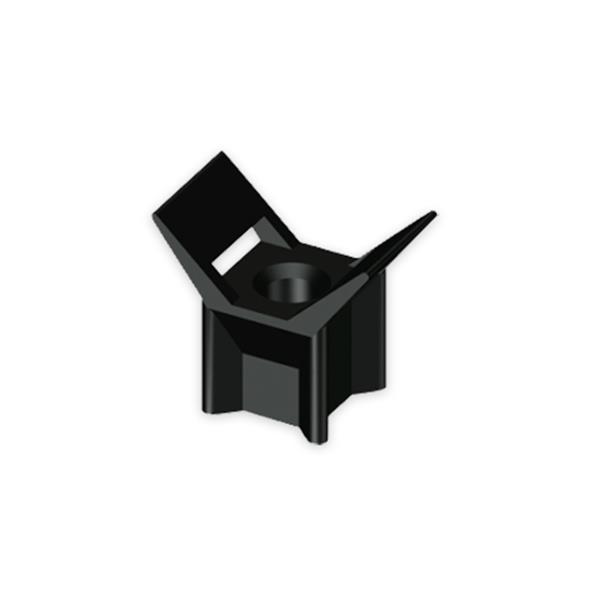 UNEX 1252 Base roscable U63X diámetro 6mm poliamida 6 negro