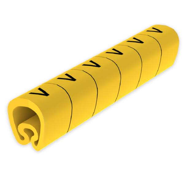 UNEX 1812-V Señalización PVC plástico 4-8mm -V-amarillo