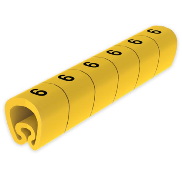 UNEX 1813-6 Señalización PVC plástico 7-18mm -6-amarillo