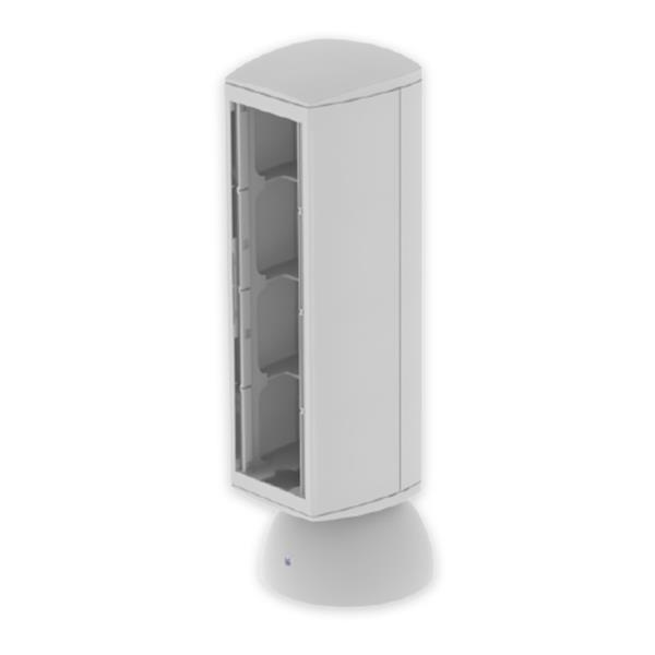 UNEX 50624 Torreta para 4 mecanismos 80 U24X gris