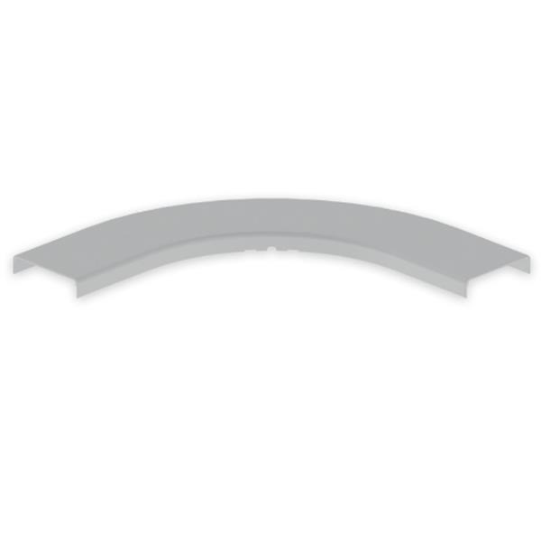 UNEX 66061 Tapa curva plana 90º 75 U23X gris RAL7035