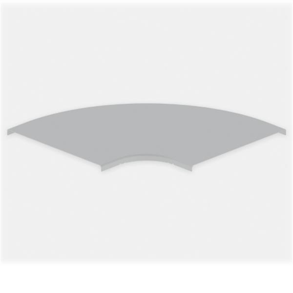 UNEX 66511 Tapa curva plana 90º 500 U23X gris RAL7035