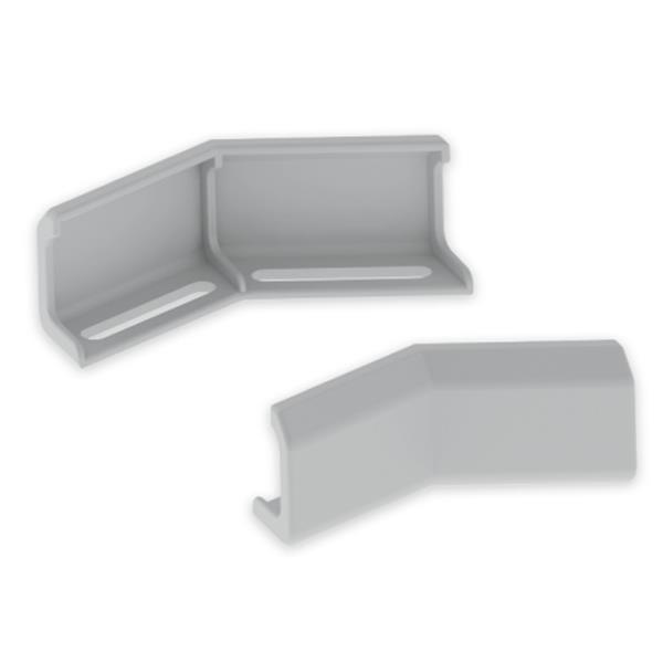 UNEX 66841 Unión esquina plana 60 U23X gris