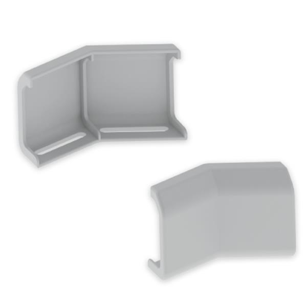 UNEX 66851 Unión esquina plana 100 U23X gris