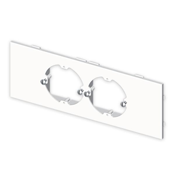 UNEX 73652-42 Placa para 2 mecanismo UNIVERSAL PC+ABS U42X blanco nieve