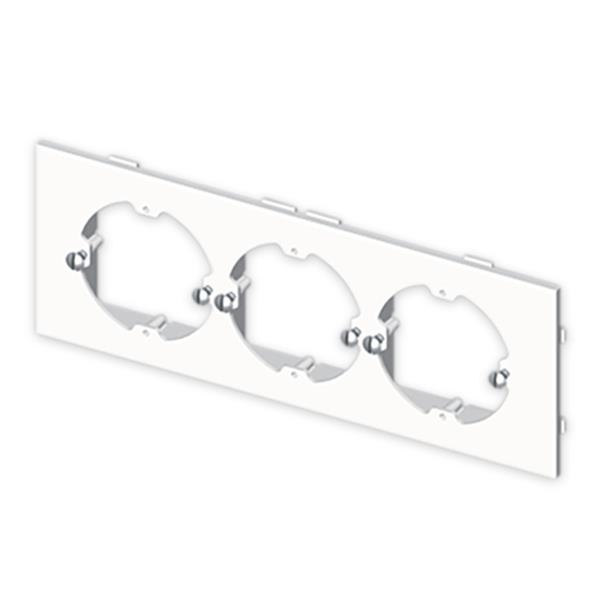 UNEX 73653-2 Placa para 3 mecanismo UNIVERSAL U24X PVC blanco nieve