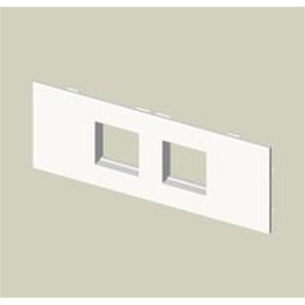 UNEX 73657 PLACA PARA 4 MODULOS 22,5x45 MOSAIC U24X PVC BLANCO 