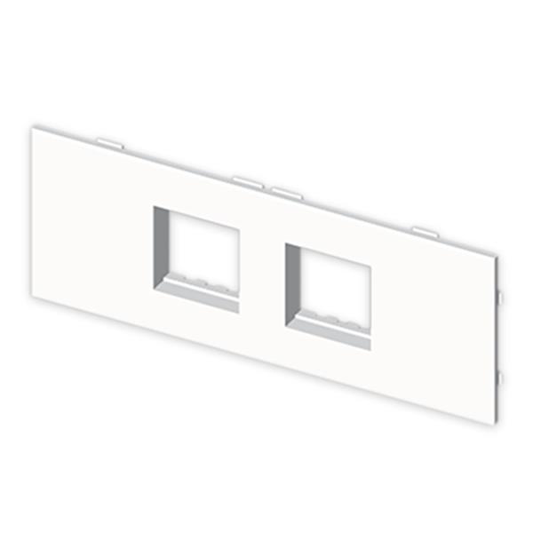 UNEX 73661-2 Placa para 2 módulos 45x45 SIMON 27 U24X PVC blanco nieve