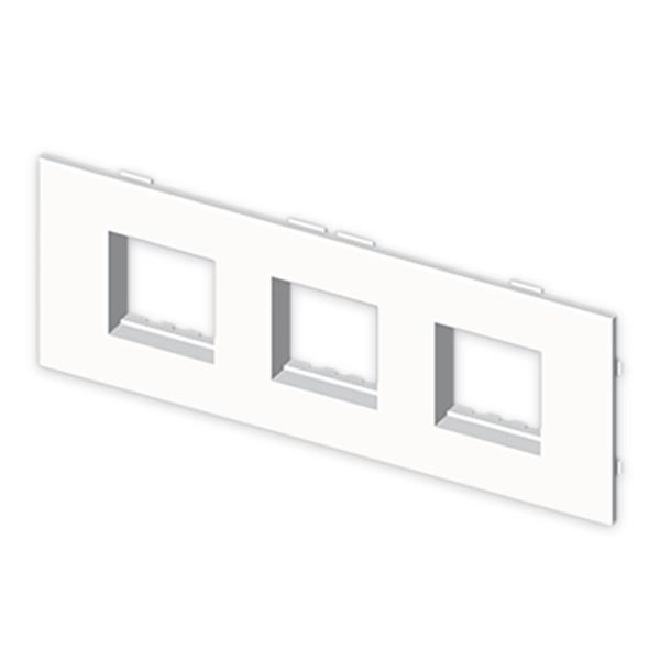 UNEX 73662-2 Placa para 3 módulos 45x45 SIMON 27 U24X PVC blanco nieve