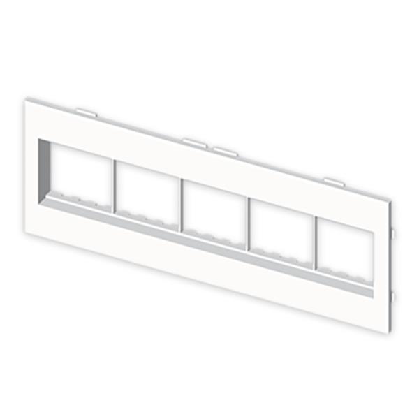 UNEX 73669-2 Placa para 10 módulos 22,5x45 MOSAIC U24X PVC blanco nieve