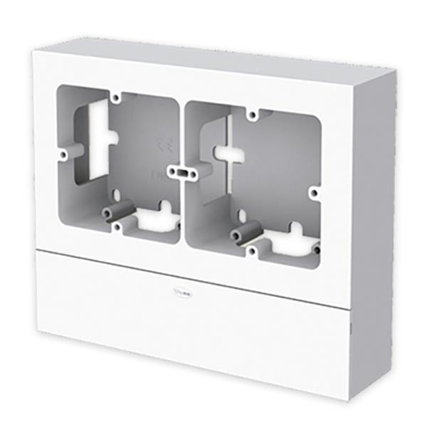 UNEX 78741-2 Adaptador 2 mecanismos UNIVERSAL U24X PVC blanco nieve