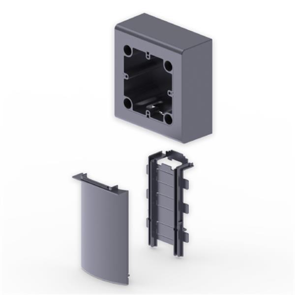 UNEX 80700-03 Adaptador para 1 mecanismo UNIVERSAL U24X PVC aluminio