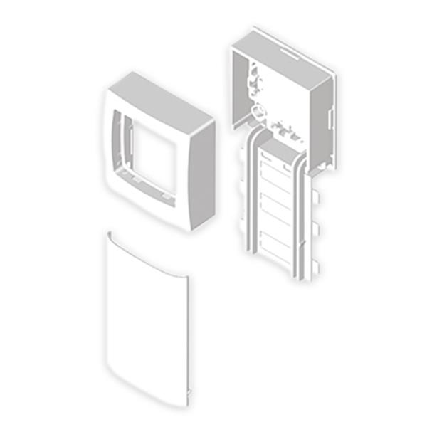 UNEX 80882-2 Adaptador para 1 mecanismo SIMON U24X PVC blanco nieve