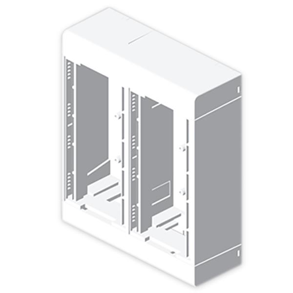 UNEX 85023-2 Caja modular blanco nieve 4 módulos U24X PVC
