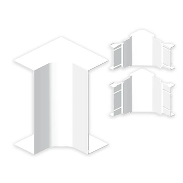 UNEX 93325-2 Angulo interior CANAL 3 TAPA 50x170 U24X PVC blanco nieve