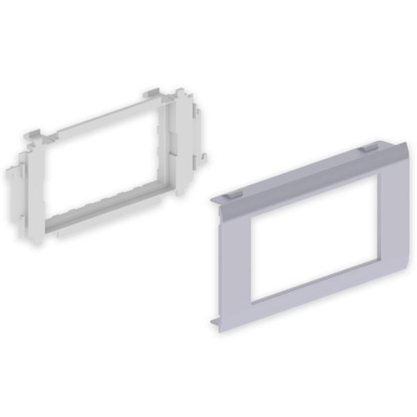 UNEX 93613-03 Adaptador 4 módulo MOSAIC 65 U24X PVC aluminio