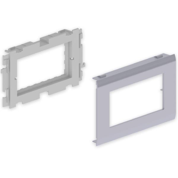 UNEX 93614-03 Adaptador 4 módulo MOSAIC 80 U24X PVC aluminio
