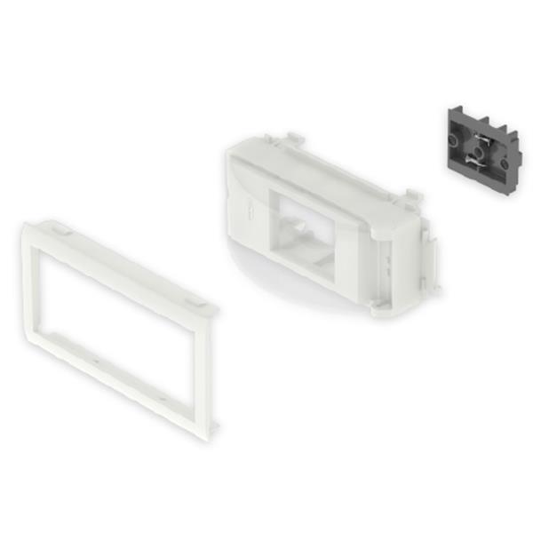 UNEX 93648-2 Adaptador mecanismo sobre raíl DIN 65 U24X blanco nieve