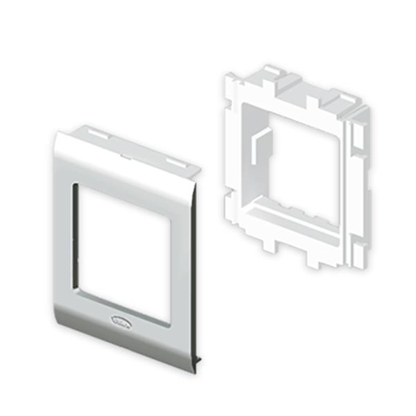 UNEX 93654-03 *Adaptador 2 módulos UNICA 80 U24X PVC aluminio