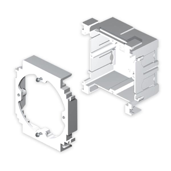 UNEX 93709 Caja 1 mecanismo universal U24X PVC blanco