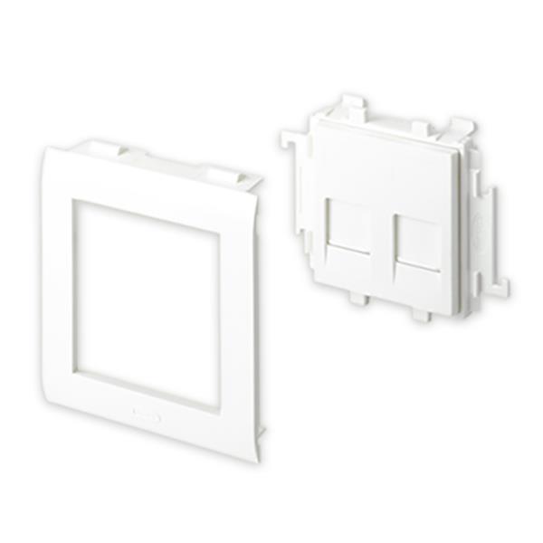 UNEX 93752-2 Adaptador 1 mecanismo SYSTIMAX U24X 80mm blanco nieve