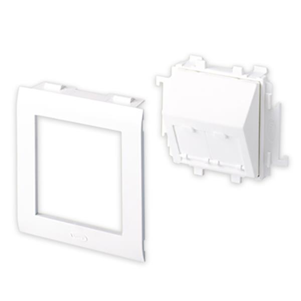 UNEX 93753-2 Adaptador 1 mecanismo KEYSTONE U24X 65mm blanco nieve