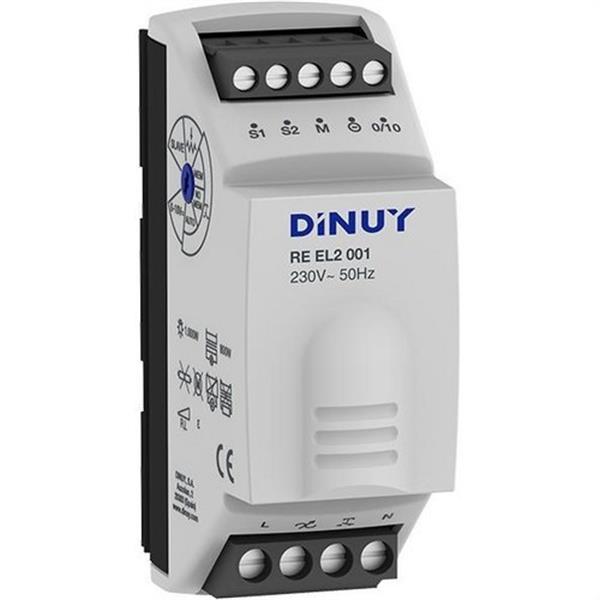 DINUY RE EL2 001 Regulacion intensidad 2 módulo 1000W rail DIN