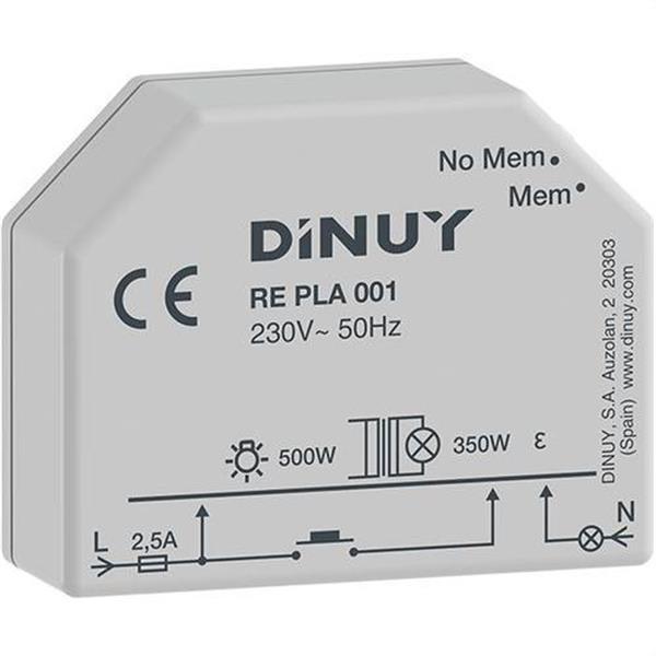 DINUY RE PLA 001 Regulador intensidad 500W incandescente 350W halógena