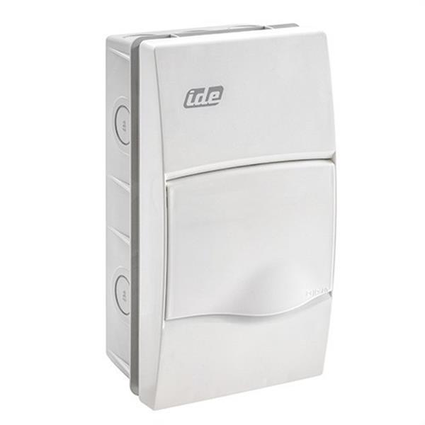 IDE BM4PO Caja oro 4 módulos puerta opaca autoextinguible de color blanco