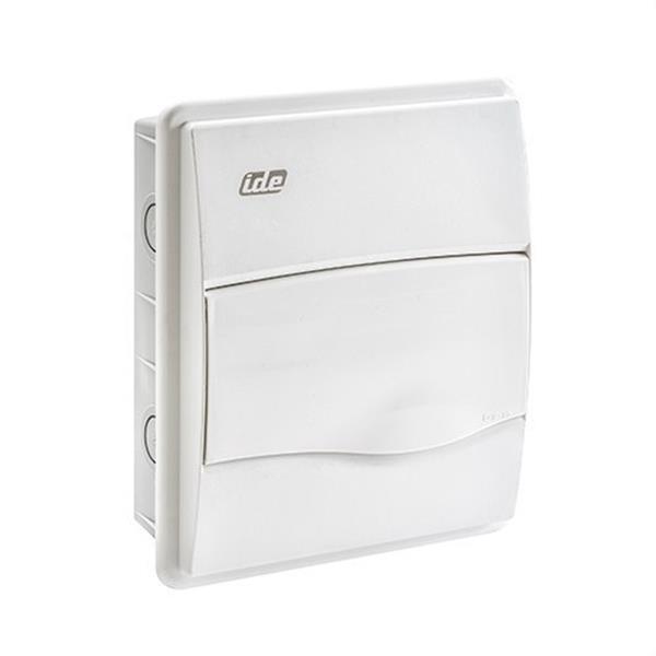 IDE BM8PO Caja oro 8 módulos puerta opaca autoextinguible de color blanco