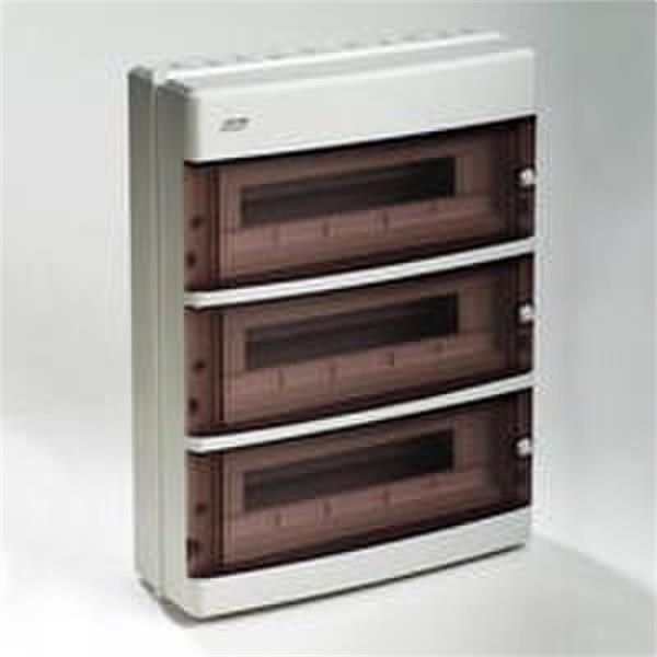 IDE CD57PT CAJA 57 MODULOS 401x550x148 VENTANA TRANSPARENTE GRIS
