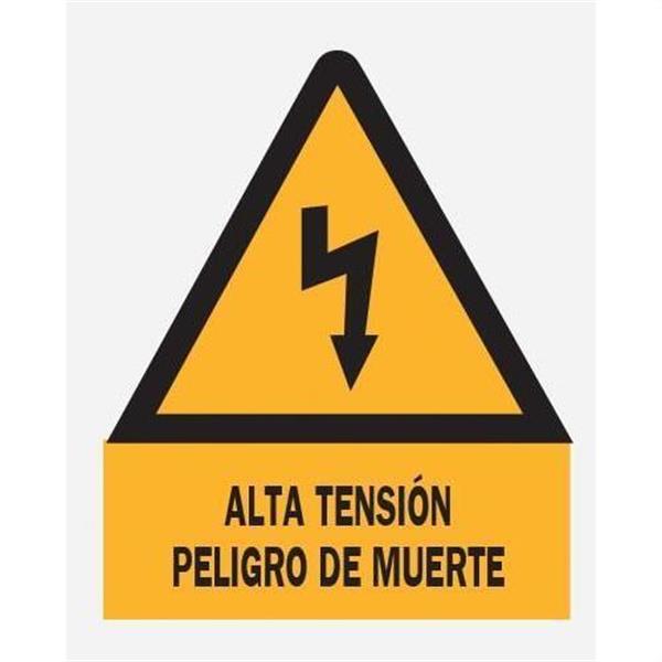 SOFAMEL 720160 Señal aluminio CE-21S "ALTA TENSIÓN PELIGRO DE MUERTE" 210mm