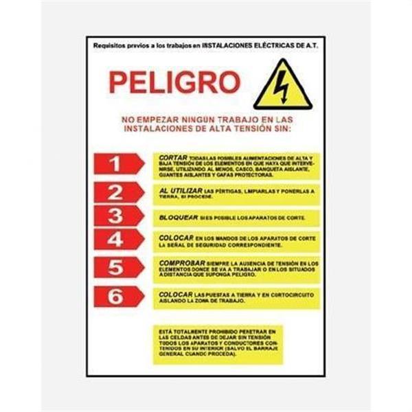 SOFAMEL 730120 Señal PVC RTE-42P requisitos previos 420x297