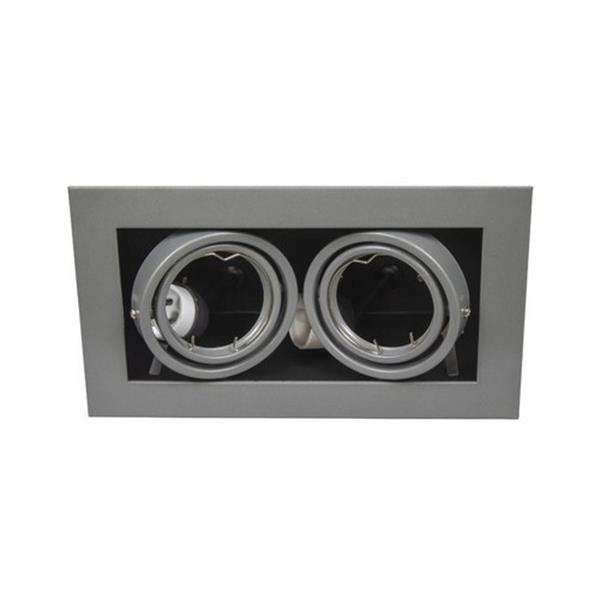 CONALUX 3009-G Luminaria empotrable KARDAN 2x50W gris