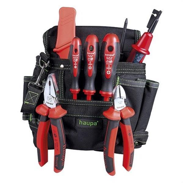 HAUPA 220211 Cinturón herramientas tool belt (7 unidades)
