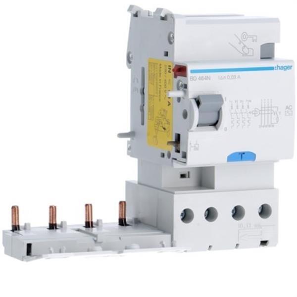 HAGER BD464N Bloque diferencial tipo-AC 30mA 4P 63A