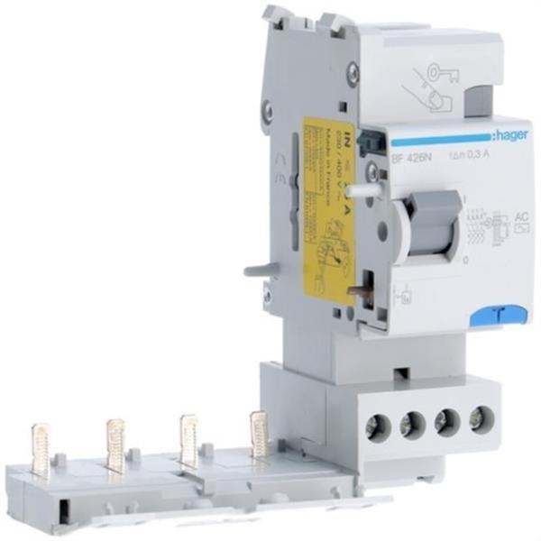 HAGER BF426N Bloque diferencial tipo-AC 300mA 4P 25A
