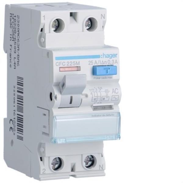 HAGER CFC225M Diferencial 2P 25A 300mA tipo-AC