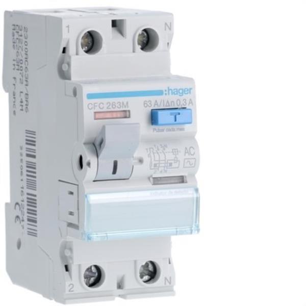 HAGER CFC263M Diferencial 2P 63A 300mA tipo-AC