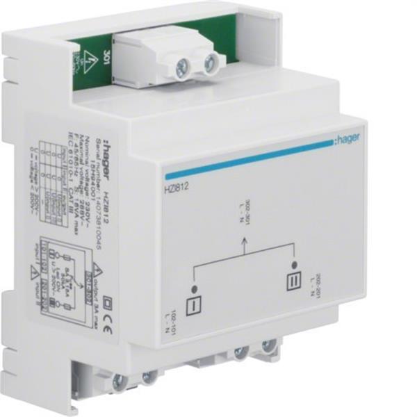 HAGER HZI812 Módulo doble alimentación para HIB