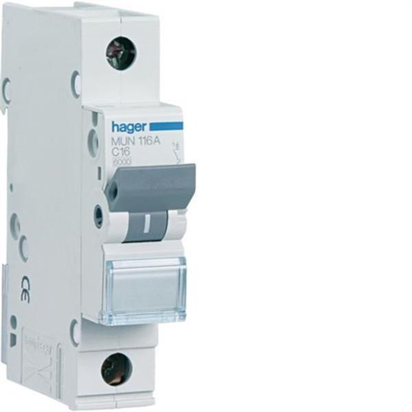 HAGER MUN120A Interruptor automático 1P 20A curva-C 6kA