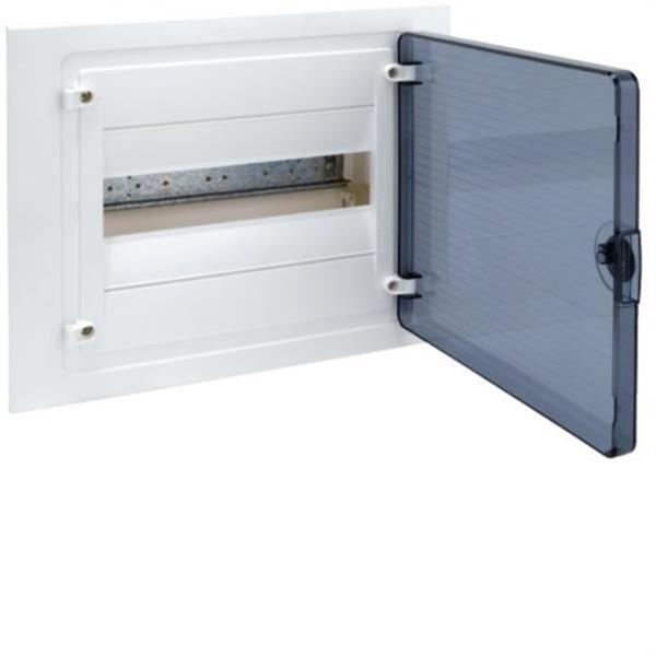 HAGER VF112TE Caja empotrar golf VF con 1 fila 12 módulos transparente regleta