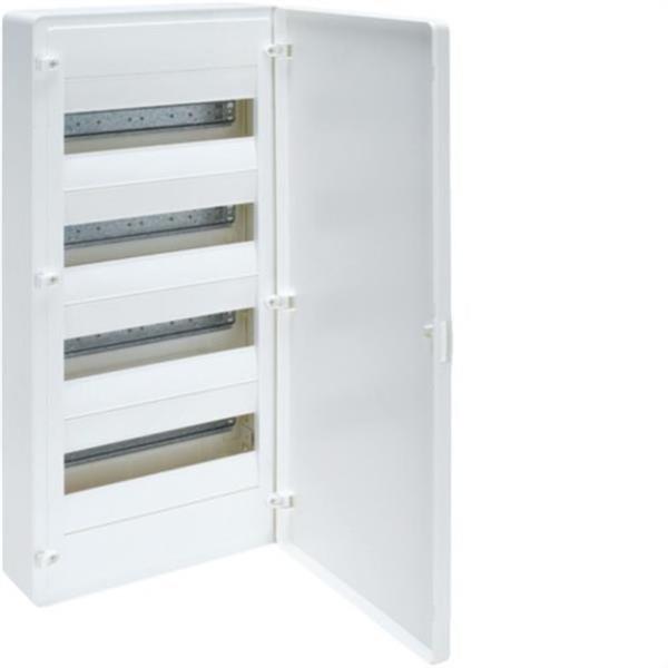 HAGER VS412PE Caja de superficie golf VF con 4 filas 48 módulos opaca blanca+regleta